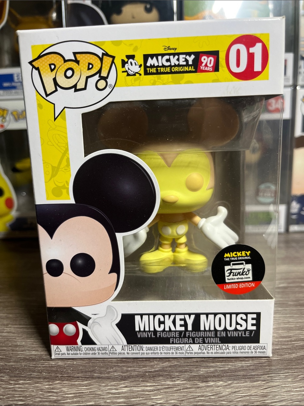 Funko Pop! Mickey Mouse Yellow Vinyl Figure - Funko Exclusive
